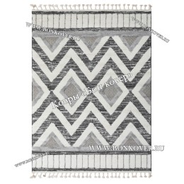 Турецкий Ковер Комфорт Дизайн 30082 Серый с Белым