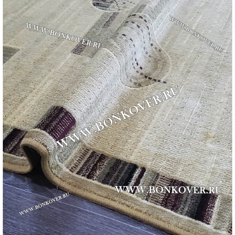 Бельгийский ковер из артшелка дизайн 118 Бежевый