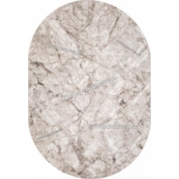 Абстрактный ковер дизайн 94 Бежево-коричневый Овал